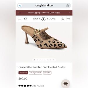 Animal Print Mules / Heels